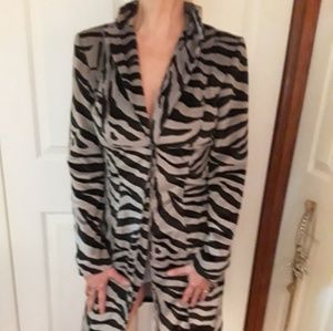 Vintage Animal Print Long Jacket